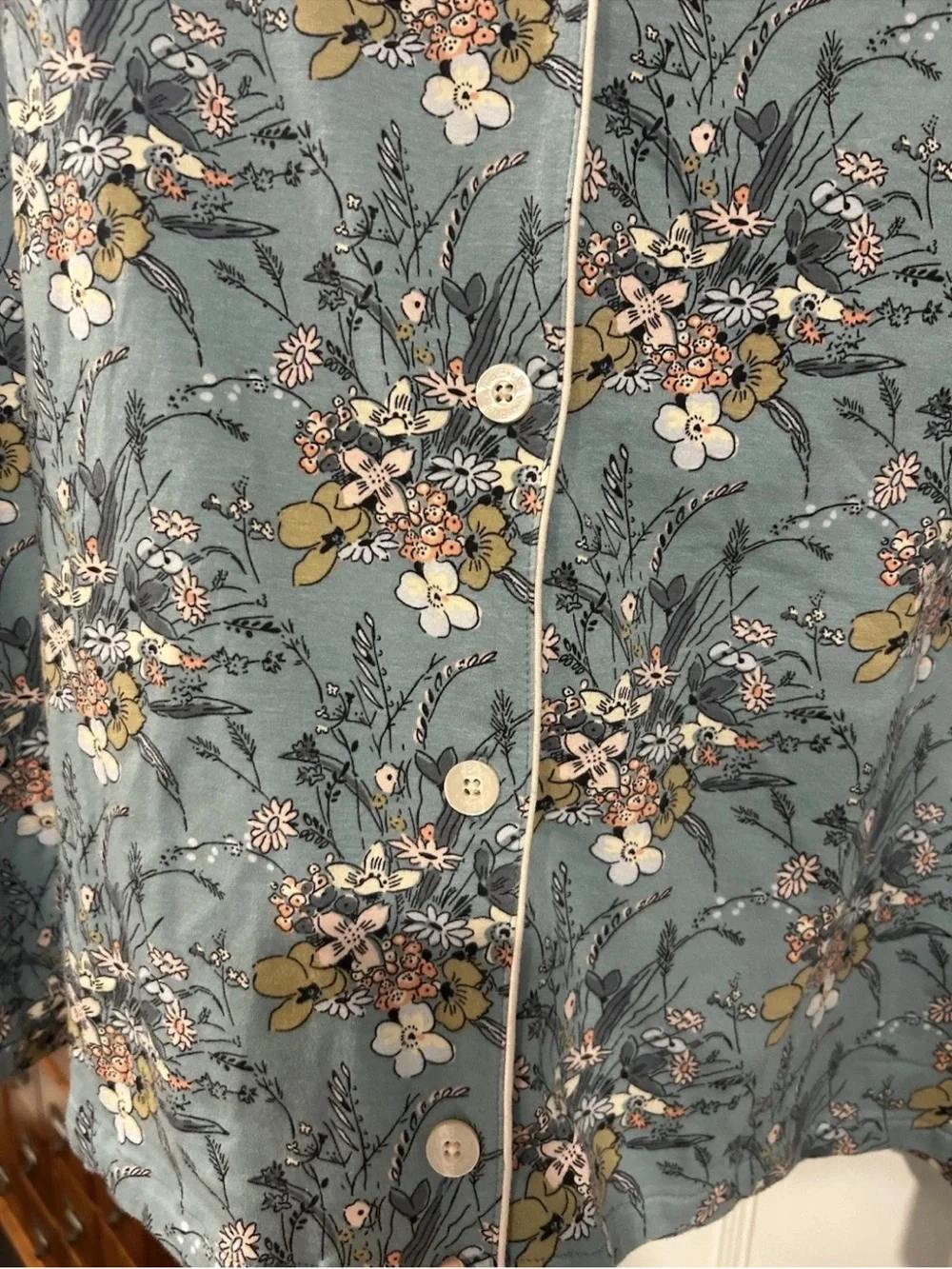 Vera Bradley Floral Blue Two-Piece Pajama Set 3XL nwt
